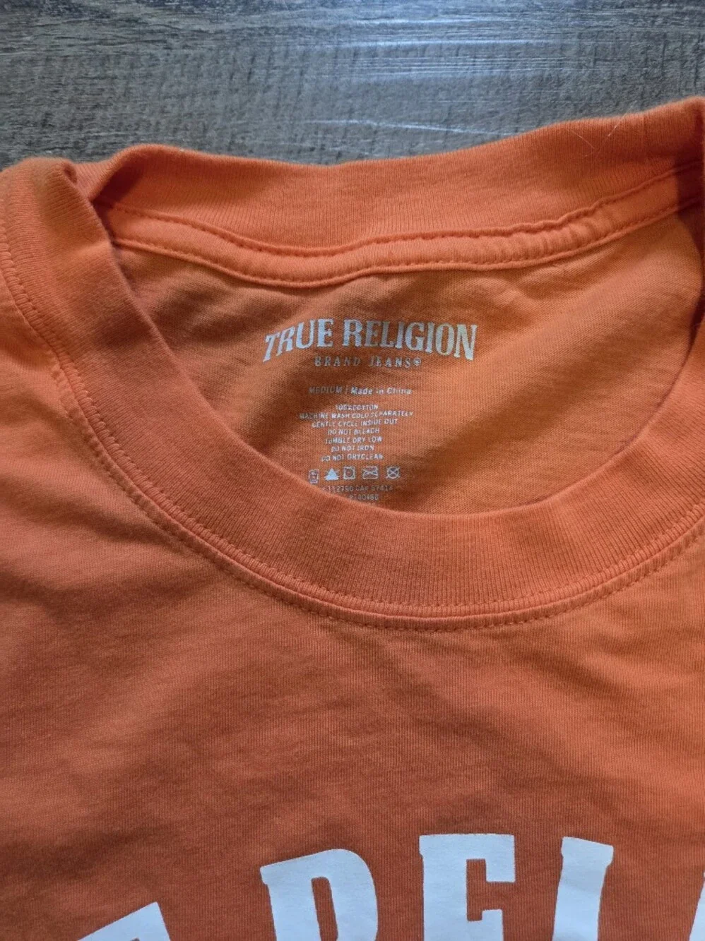 True Religion Graphic Tee in Orange